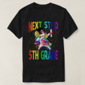 Next Stop 5th Grade Afstuderen Unicorn T-shirt (Design voorkant)