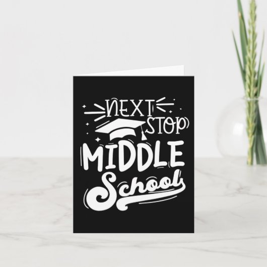 Next Stop Middelbare School Fifth Grade Afstuderen Kaart (Voorkant)