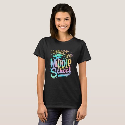 Next Stop Middle School 5th Grade Graduation Last  T-shirt (Voorkant volledig)