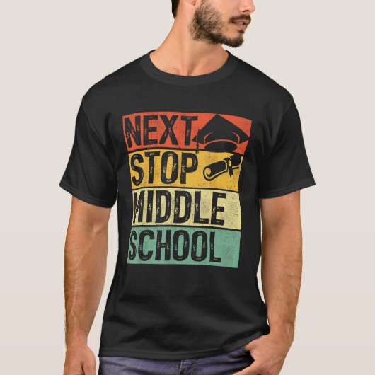 Next Stop Middle School Elementary School Graduati T-shirt (Voorkant)