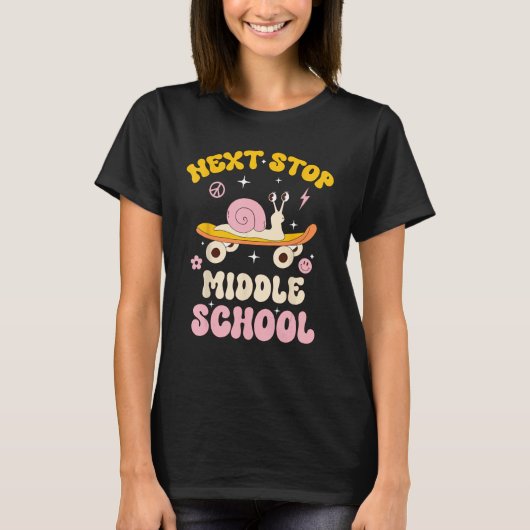 Next Stop Middle School Groovy Holiday Last Day Of T-shirt (Voorkant)