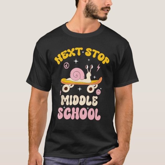 Next Stop Middle School Groovy Holiday Last Day Of T-shirt (Voorkant)