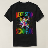 Next Stop Second Grade Afstuderen Unicorn T-shirt (Design voorkant)