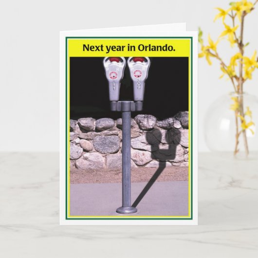 Next Year in Orlando Funny Passover Card Kaart (Gele Bloem)