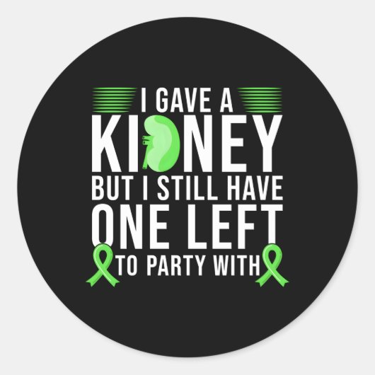 Ney Donor Ney Transplant Ronde Sticker (Voorkant)