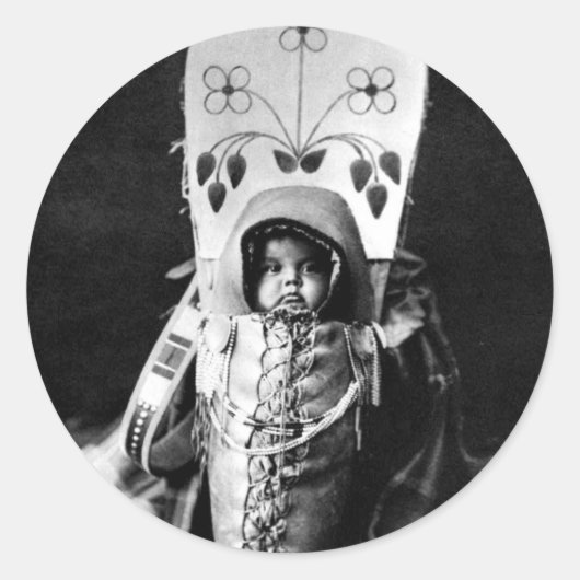 Nez Perce Baby Ronde Sticker (Voorkant)