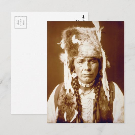 Nez Percé met furpet Briefkaart (Voorkant / Achterkant)