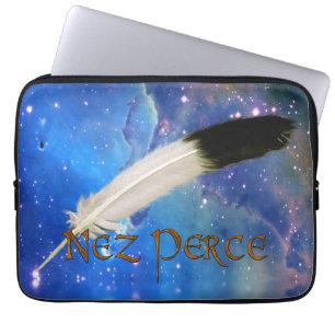 NEZ PERCE Nation & Feather Space-laptophoes Laptop Sleeve