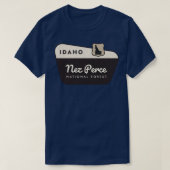 Nez Perce National Forest Idaho welkomstbord T-shirt (Design voorkant)