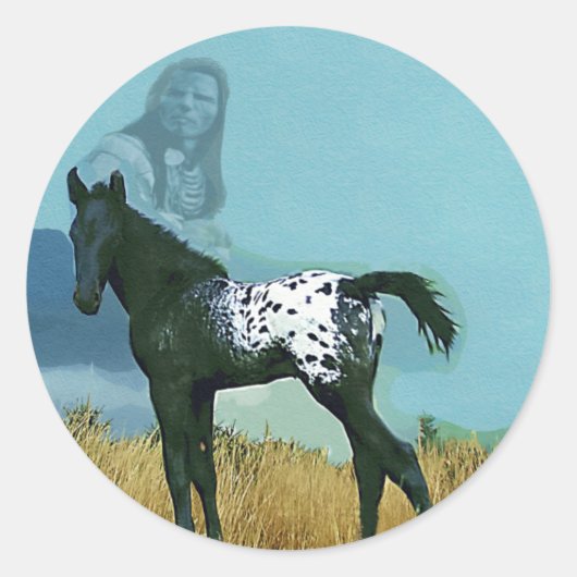 Nez Perce Pony Decal of Sticker (Voorkant)