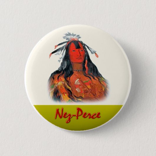 Nez-Perce Ronde Button 5,7 Cm (Voorkant)