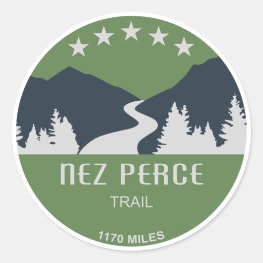 Nez Perce Trail Ronde Sticker (Voorkant)
