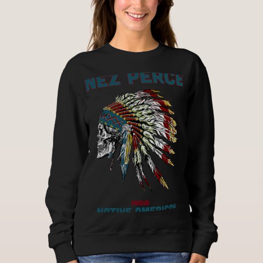 Nez Perce Tribe Inheemse Indiaanse Retro Vinta Trui (Voorkant)