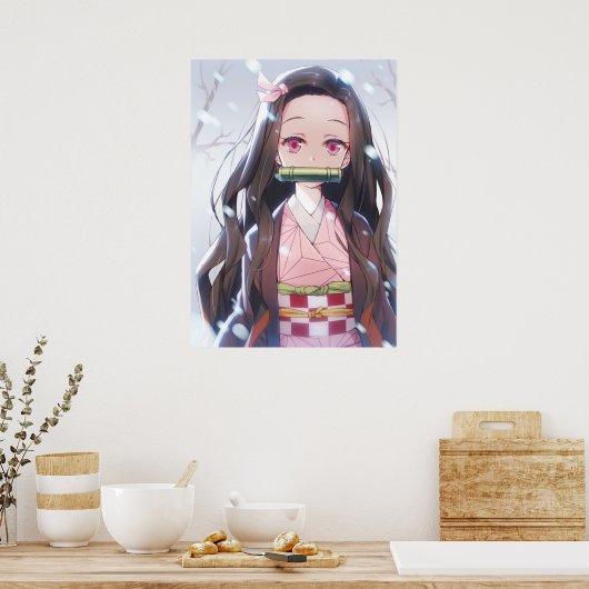 Nezuko Anime Kimetsu no Yaiba Poster (Keuken)