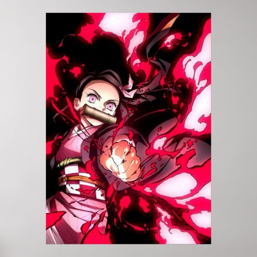 Nezuko Blood Demon Art Demon Slayer Poster (Voorkant)