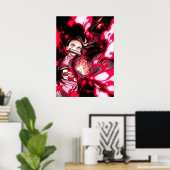 Nezuko Blood Demon Art Demon Slayer Poster (Thuiskantoor)