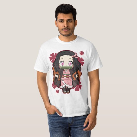 Nezuko kamado blij t-shirt (Voorkant volledig)