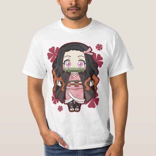 Nezuko kamado blij t-shirt (Voorkant)