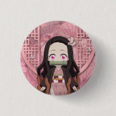 Nezuko Kamado Chibi Ronde Button 3,2 Cm (Voorkant)