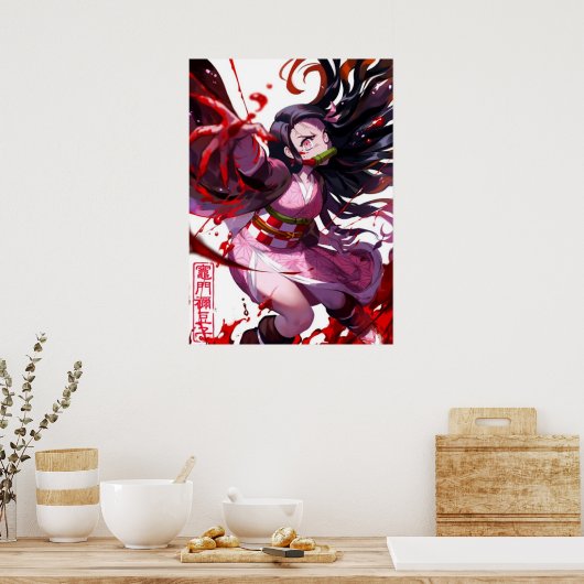 Nezuko Kamado Demon Slayer Poster (Keuken)
