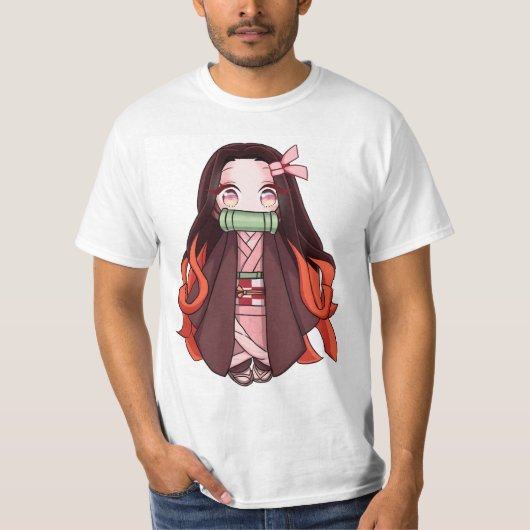Nezuko kamado glimlach t-shirt (Voorkant)