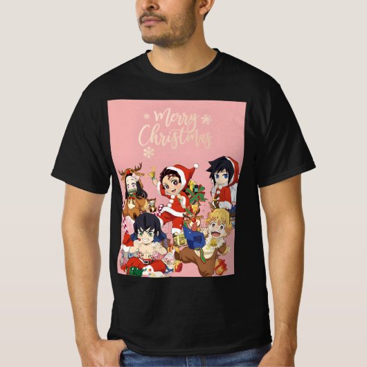 Nezuko kamado kerstkerst t-shirt (Voorkant)