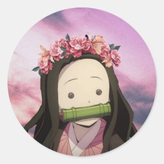 Nezuko, Kimetsu no Yaiba Ronde Sticker