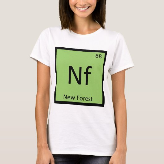 Nf - New Forest Pony Scheikundig Element Paard T-shirt (Voorkant)