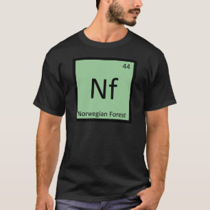 Nf - Noorse Boskat Scheikundig Element Symbool T-shirt