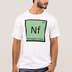 Nf - Noorse Boskat Scheikundig Element Symbool T-shirt