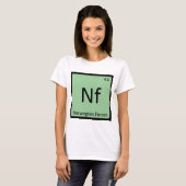 Nf - Noorse Boskat Scheikundig Elementsymbool T-shirt (Voorkant volledig)