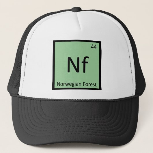 Nf - Noorse Boskat Scheikundig Elementsymbool Trucker Pet (Voorkant)