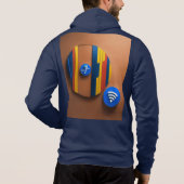 NFC-symbool (audio) Hoodie (Achterkant)