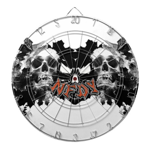 NFDY Tri Skull Dartboard Dartbord (Voorkant)