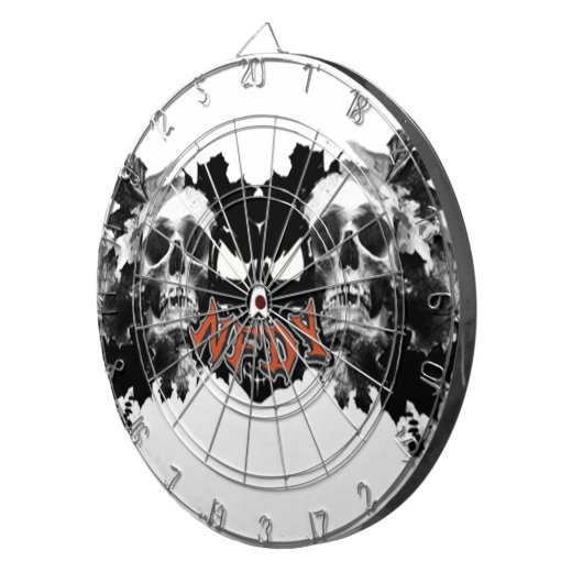 NFDY Tri Skull Dartboard Dartbord (Voorkant Rechts)