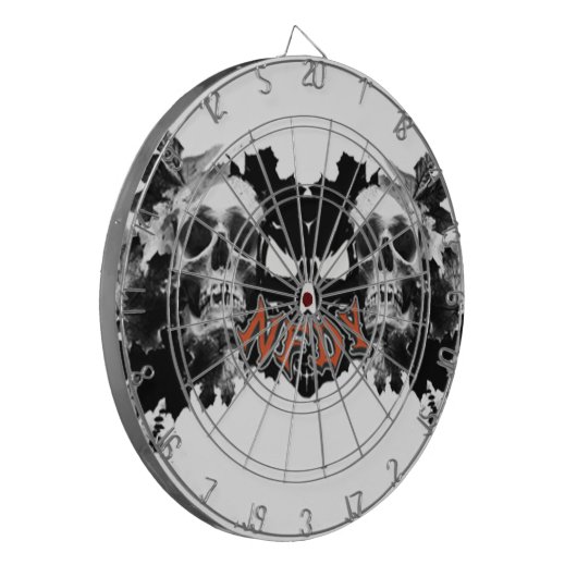 NFDY Tri Skull Dartboard Dartbord (Voorkant Links)