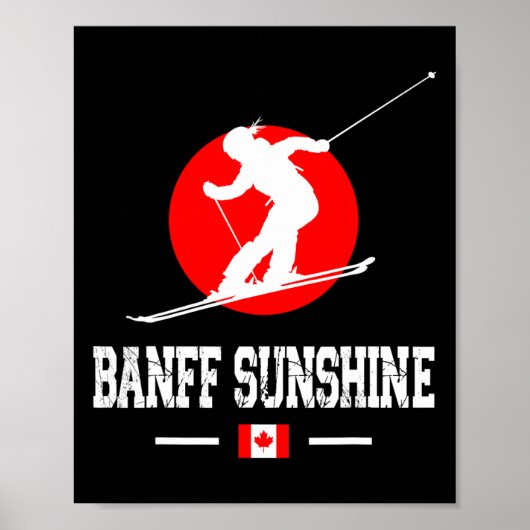 NFF Sunshine Canada Ski Resort Rocky Mountains Ski Poster (Voorkant)