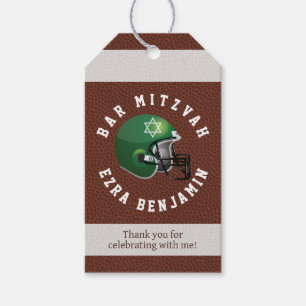 NFL American Football Bar Mitzvah Favor-labels Cadeaulabel