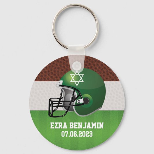 NFL American Football Bar Mitzvah Sleutelhanger (Voorkant)