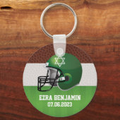 NFL American Football Bar Mitzvah Sleutelhanger (Achterkant)
