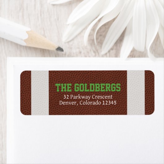 NFL Amerikaans Football Bar Mitzvah Adresetiketten Etiket (Insitu)