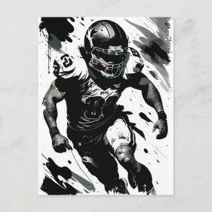 ← NFL Football Abstracte Player Portret Briefkaart