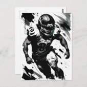 ← NFL Football Abstracte Player Portret Briefkaart (Voorkant / Achterkant)
