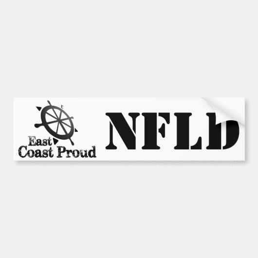 NFLD East Coast Proud Nautical Bumpersticker (Voorkant)