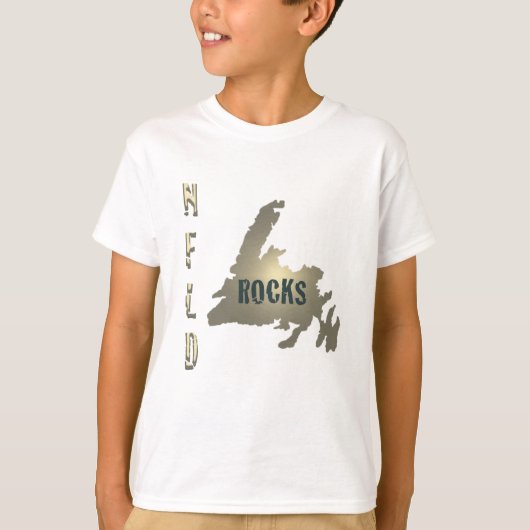 Nfld Rocks Kinder Ringer T-Shirt (Voorkant)