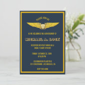 NFO Naval Flight Officer Achievement Invitations Kaart (Staand voorkant)