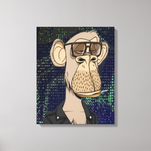 NFT aap schilderij Canvas Afdruk (Voorkant)