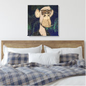 NFT aap schilderij Canvas Afdruk (Insitu (Slaapkamer))