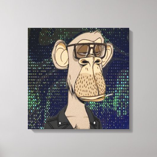 NFT aap schilderij Canvas Afdruk (Voorkant)