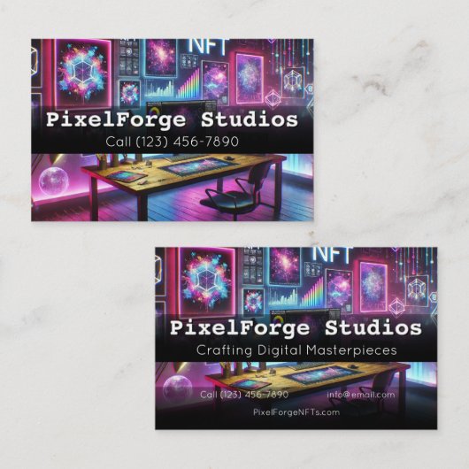 NFT Creator Visitekaartje Digitale Innovatie (Voorkant / Achterkant)